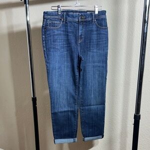 Chico's So Slimming Girlfriend Crop Dark Blue Ankle Jeans
